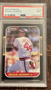 1987 DONRUSS #210 REGGIE JACKSON HOF PSA 9 NM-MINT CONDITION ANGELS - Bild 1 von 2