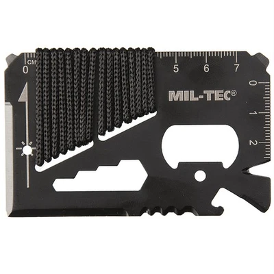 Mil-Tec Survival Tool Paracord schwarz Multitool Card Multifunktionswerkzeug - Bild 1 von 2