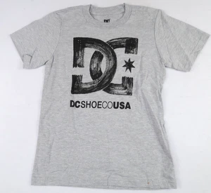 Youth "DC" Shoe Co. USA Short Sleeve T-shirt - Heather Grey- Size 6 - Picture 1 of 9