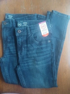 Boys Wonder Nation Size 8 Husky Skinny Jeans Dark Wash Set Of 2  - Picture 1 of 5