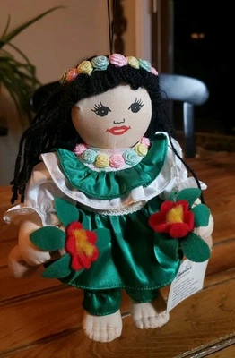 ALOHA  Doll – Hawaii Travel Souvenir 1998 W Tag 9" - Image 1 of 4