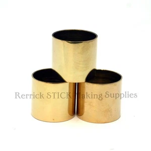 THREE PLAIN BRASS COLLARS FOR WALKING STICKS 23mm - Picture 1 of 1