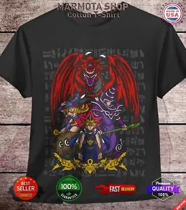 T-shirt ragazza mago oscuro Slifer Kuriboh respiro anime maglietta morbida anni 90 unisex - Foto 1 di 80