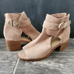 Sole Society Tracy Block Heel Dusty Rose Pink Suede Sandals Size 9 M - Picture 1 of 6
