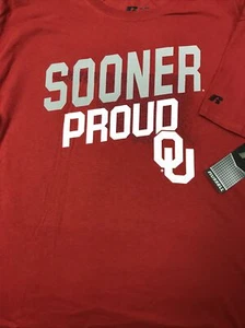 Nueva con etiquetas, camiseta OU SOONER ORGULLOSA, M-3XL, producto universitario oficial de Russell - Imagen 1 de 2