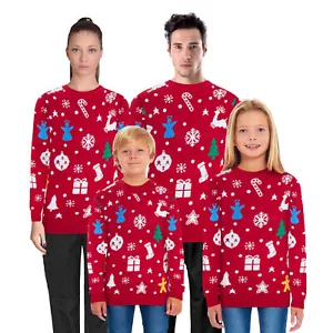 Familia Navidad Jumper Hombres Mujeres Niños Unisex Damas Navidad Tejido Suéter Novedad - Imagen 1 de 12