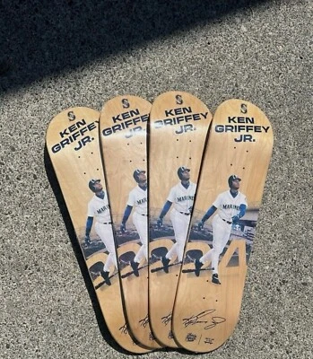2024 Seattle Mariners Ken Griffey Jr Skateboard Deck 35th North SGA 8/11 (GREEN) - Image 1 of 3