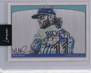 2022 Topps X Lauren Taylor Bo Bichette Blue Jays ARTIST Auto On Card w/NICE AUTO