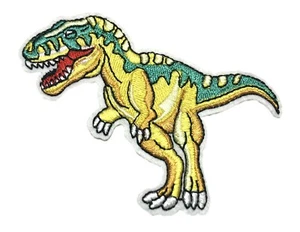 Parche de dinosaurio Jurassic Park T-rex bordado hierro - sobre apliques decorativos - Imagen 1 de 12
