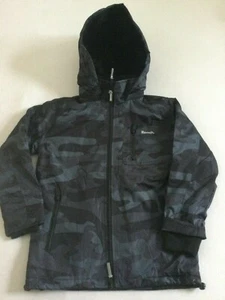 Bench Black Camouflage Hooded Padded Jacket Size 7-8 Years RRP £89.99 - Picture 1 of 12