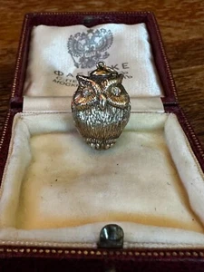 Rare Antique Imperial Faberge OWL Egg Pendant 14k Solid Gold 56 Kollin 1895's - Picture 1 of 7