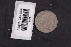 1868 níquel de cobre (CN) de tres centavos Moneda de colección asequible. Tienda #14621 - Imagen 1 de 2