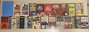 Lot of 23 Books Rex Stout Nero Wolfe Mystery Detective Paperback Vintage Bantam - Foto 1 di 18