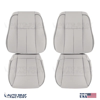 Capas de assento de couro cinza esquerda e direita Infiniti M45 M35 2006-2009, perf. - Imagem 1 de 4