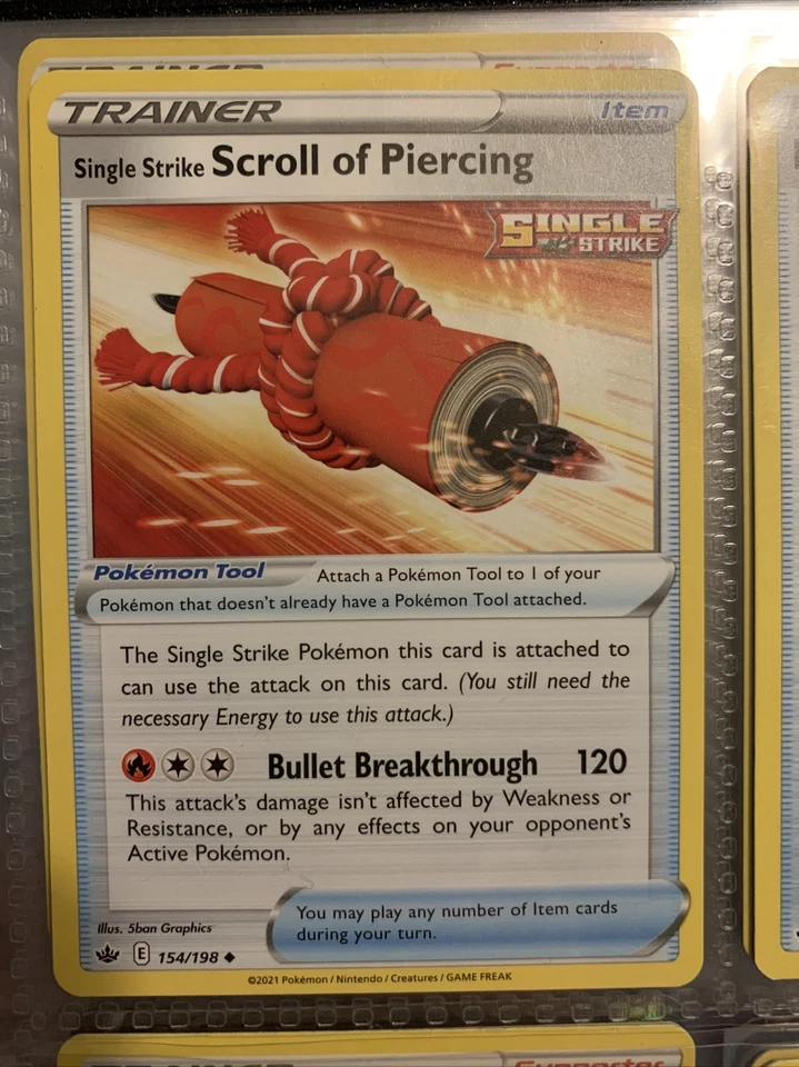 Single Strike Scroll of Piercing Chilling Reign 154/198 Pokémon TCG - Image 1 of 1