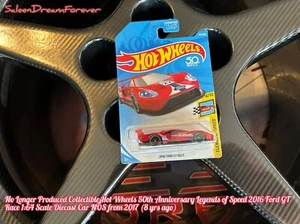 HOT WHEELS HW 50TH ANNIVERSARY 2016 FORD GT RACE RED DIECAST 1:64 CAR NOS SHELBY - Picture 1 of 7