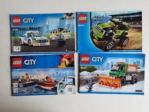 4 MANUALI D'ISTRUZIONE LEGO CITY 60055, 60083, 60138, 60213 - Imagen 1 de 2