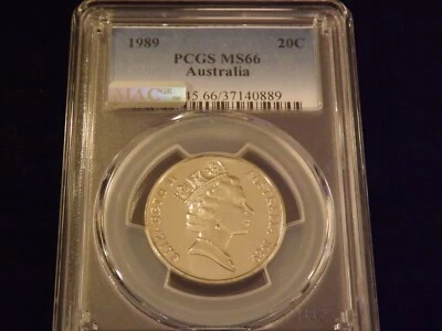 1989   20c      Australia        PCGS  MS 66 - Image 1 of 2