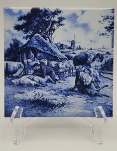 Royal Mosa Holland Tile Shearing Sheep 6" x 6" - Picture 1 of 8