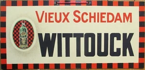 Likör 1920 Werbeschild: "Vieux Schiedam, Wittouck" - Farblitho - Likör - Bild 1 von 1
