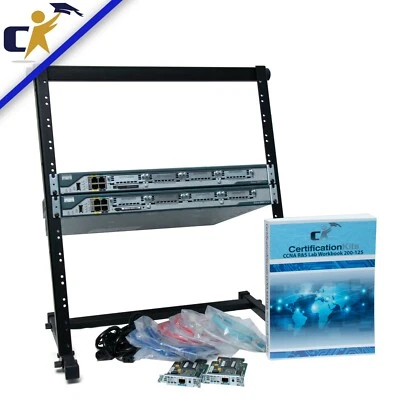 Cisco CCNA 200-125 Two 2801 Router Kit IOS 15 *Rack Included 1 Yr Wty - Image 1 of 2