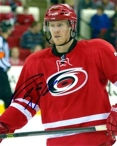 Signed 8x10 RILEY NASH Carolina Hurricanes Photo - COA - Picture 1 of 1