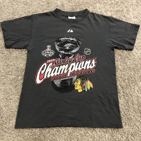 Chicago Blackhawks Shirt Adult Small Gray NHL Casual Outdoor Stanley Cup Men U20 Cover