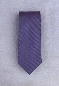 Vtg Buttoned Down Neckwear Mens 100% Pure Silk Tie Blue Purple Polka Dots 3” in - Picture 1 of 10