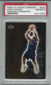 1998-99 UD Black Diamond Vince Carter RC Rookie Diamond Dominance 137/1000 PSA 8 - Picture 1 of 2