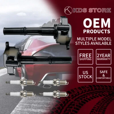 UF170 2 OEM Ignition Coil + 4 Spark Plug for 1.5L Toyota Tercel Paseo 1995-1999O - Image 1 of 4