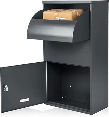 Package Delivery Boxes for Outside,Extra Large Mailbox,Galvanized Steel Parcel M - Image 1 of 4