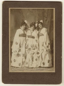 THREE PRETTY CANADIAN WOMEN WEARING KIMONOS IN CHATHAM, ONTARIO, CANADA  - Picture 1 of 4