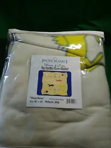 Vintage Pacific Blanket Co coperta in pile, 60 x 80, nuova senza etichette, cavallo delle pianure, #3586 - Foto 1 di 4