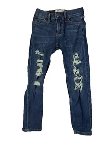 Abercrombie Kids Boys Distressed Taper Fit Denim Jeans Size 7/8 - Picture 1 of 4