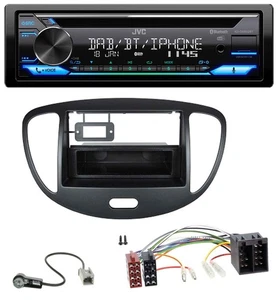 JVC Bluetooth MP3 USB DAB CD Autoradio für Hyundai i10 (2008-2013) schwarz - Bild 1 von 9