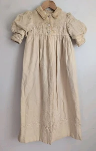 Antique Victorian Childs Long Coat Wool Flannel Embroidery As Is Study Pattern - Picture 1 of 19