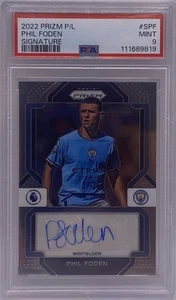 2022-23 Panini Prizm Phil Foden Signature Autograph Auto PSA 9 MINT MAN CITY - Picture 1 of 2