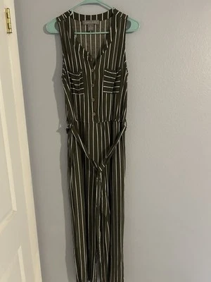 Jersey de mujer Lark + Grey verde oliva/blanco a rayas. Talla XL Foto 1 de 4