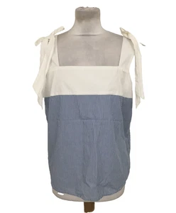 M&S Collection Limited Edition Women's Top Size 14 Navy White Striped New F1 - Picture 1 of 12