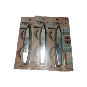 L'Oreal Bambi Mascara 405 Blackest Black Waterproof 3 Pack - Picture 1 of 1