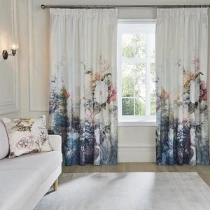 Holly Willoughby Dramatic Bloom Pencil Pleat Curtains, w167cm drop 182cm - Picture 1 of 3