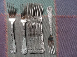 12- Mesa Liberty - Tenedores para ensaladas - 7 pulgadas - Patrón de abeja melífera - NUEVO 2º - Imagen 1 de 2