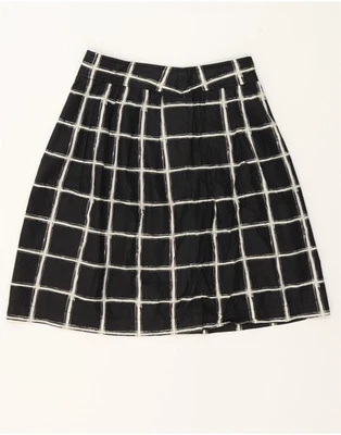MICHAEL KORS Womens A-Line Skirt US 2 XS W28  Black Check Cotton CB14 - Image 1 of 3