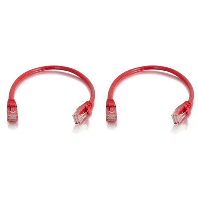 C2G 83489 3m Cat6 Booted Unshielded (UTP) Network Patch Cable - White (Pack of 2 - Image 1 of 4