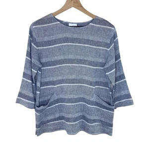 J.Jill Pure Jill Damen Leinen/Baumwolle Tunika Top Gr. XS Coastal leicht - Bild 1 von 6