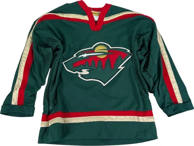 Koho NHL Youth Green Minnesota Wild Hockey Jersey - L/XL - Image 1 of 4