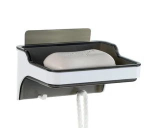 Soap Dish with Hooks Soap Holder Soap Saver Soap Tray with Drain for Shower B... - Picture 1 of 7