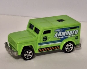Hot Wheels Armored Truck 2014 Police Pursuit Lime Green - Loose -Good Condition - Picture 1 of 4