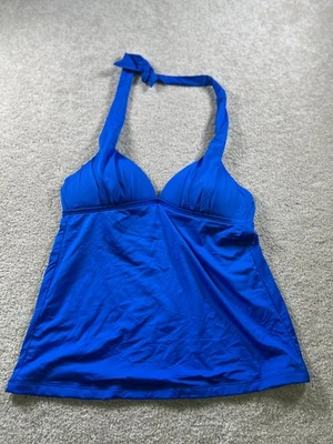 Traje de baño Mossimo para mujer azul pequeño halter tankini nailon acolchado Foto 1 de 4