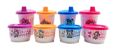 Tupperware Disney Mickey Minnie Sippy Snack Taza Redonda (8) 110 ml Juego de Caja de Regalo Foto 1 de 4